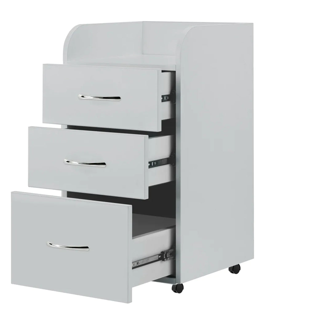 Professional Combi Cabinet Grey - Trolley with Drawers for Foot Care and Salon