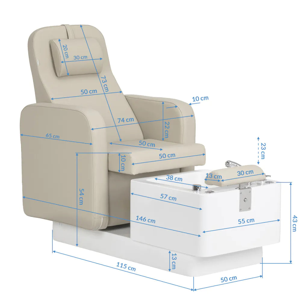 Sillon Elysia SPA Pedikyrstol – Komplett Pedikyrstation med Fotbad