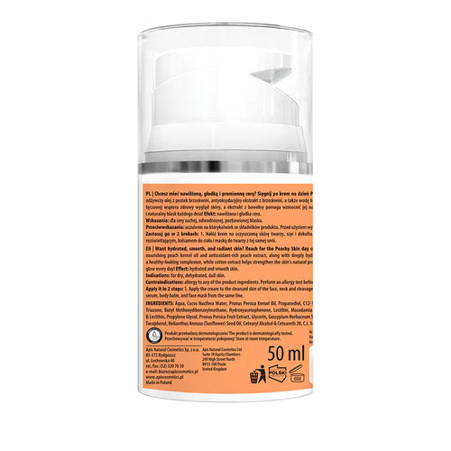 Apis PEACHY SKIN Återfuktande dagkräm SPF 20 50 ml