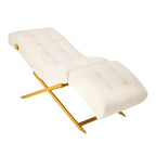 Sillon Umbra behandlingssäng vit med mässing bas