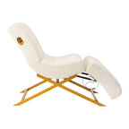 Sillon Umbra behandlingssäng vit med mässing bas