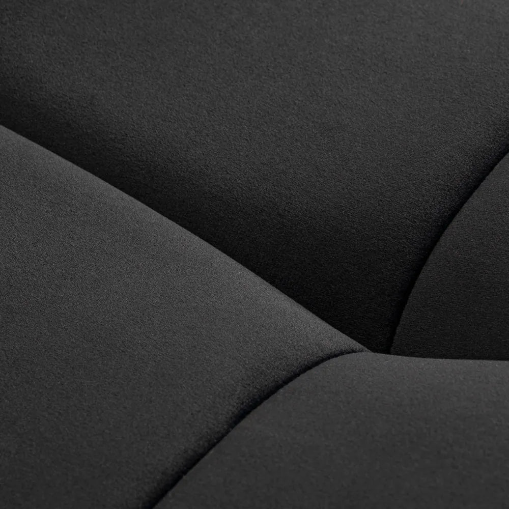 Sillon Corona behandlingssäng svart med mässing bas