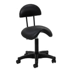 Ergonomisk Sadelstol med ryggstöd Svart 6001