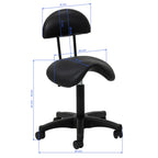 Ergonomisk Sadelstol med ryggstöd Svart 6001