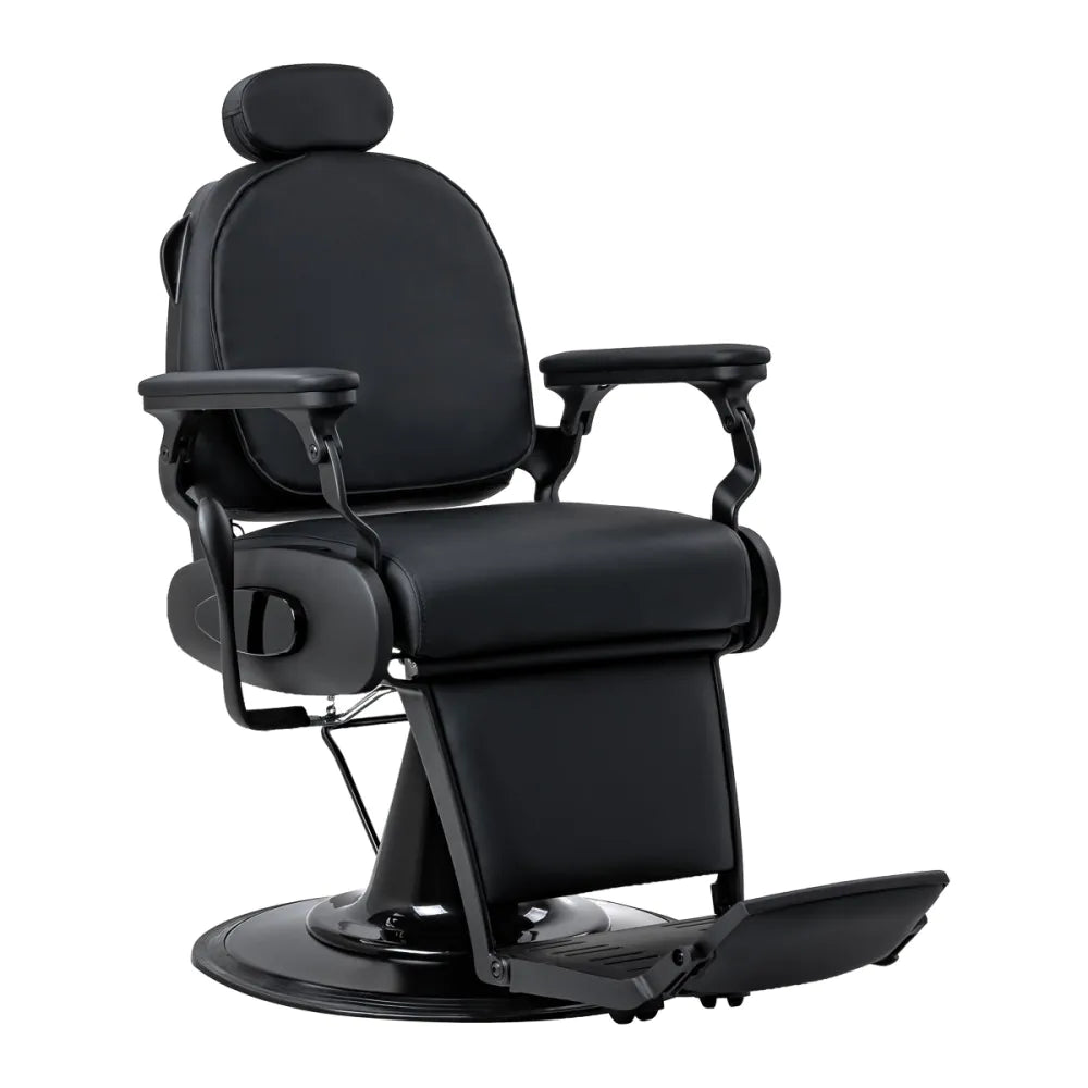Barberstol Francesco med massagefunktion, svart