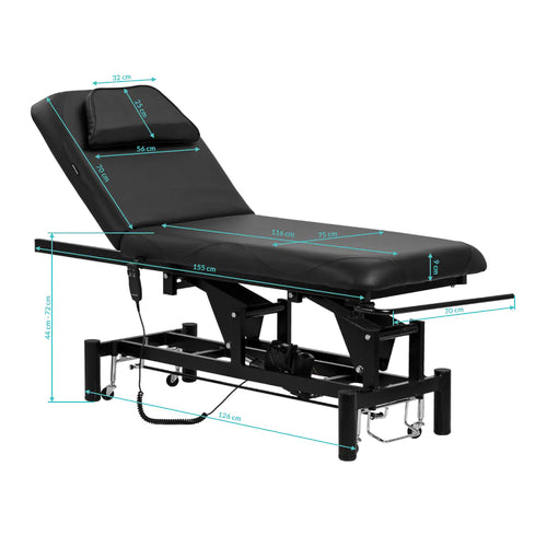Azzurro 684A Elektrisk Massagebrits – 1 Motor, Svart