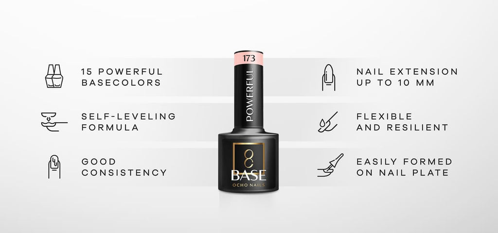 OCHO NAILS Kraftfull 176 Base - 5 g